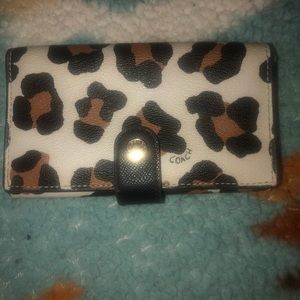 Leopard coach wallet